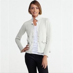 Eileen Fisher Women's Notch Collar With Fringe Jacket Medium